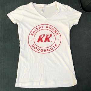 White Krispy Kreme cream Donut shirt